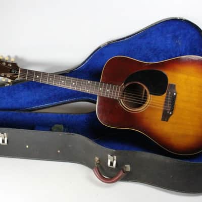 1968 Vintage Gibson J45 ADJ Sunburst Finish 1960s Kalamazoo USA +OHSC