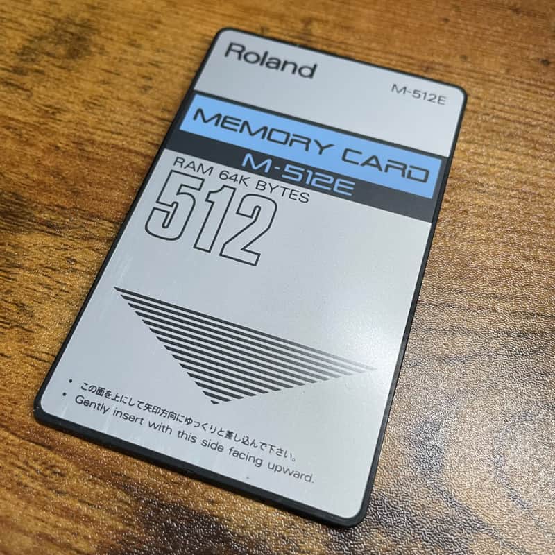 鍵盤楽器 ROLAND MEMORY CARD M-512E Roland M-512E Vintage RAM Card/Memory Card 90's | Reverb