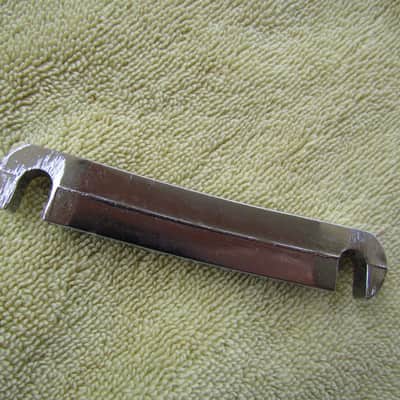 Gibson Les Paul Stop Bar 70's Era Chrome Gibson Stop Bar Shows Considerable Wear Genuine Vintage Part image 3