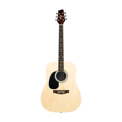 STAGG Natural Dreadnought Acoustic Guitar With Basswood Top Left-handed Model image 7