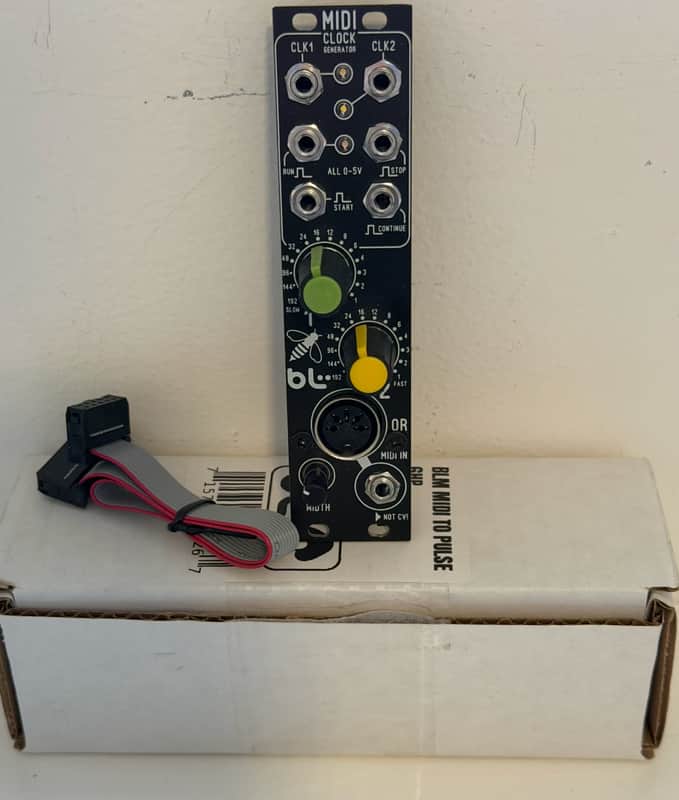 Blue Lantern MIDI to Pulse Clock Eurorack Module 2023 - Black image 1