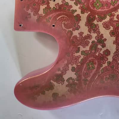 Pink Paisley Tele Body, Aged, Nitro , Alder image 8