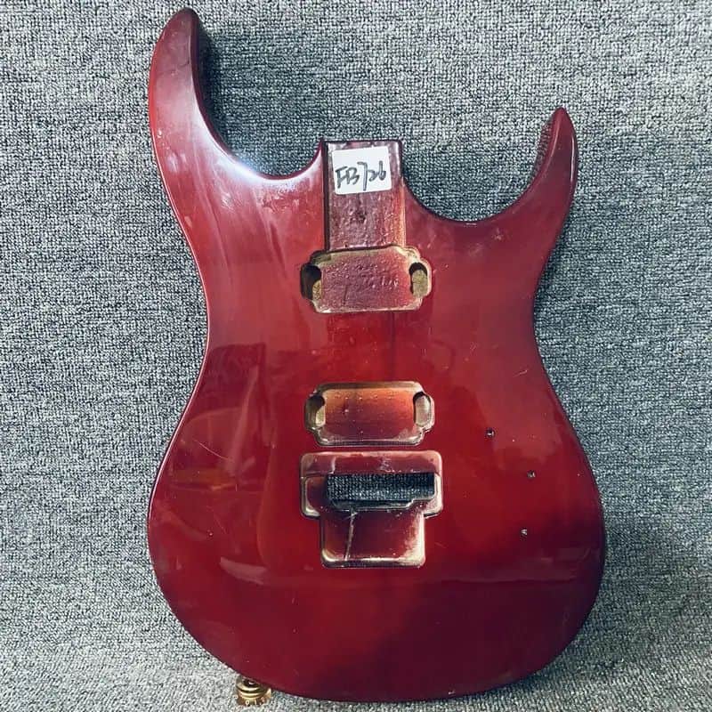 Transparent Red Floyd Rose Ready Guitar Body, Unfinished image 1