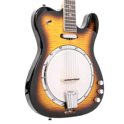 Gold Tone Solid Body Electric Banjitar Tobacco Sunburst, Left Handed image 2