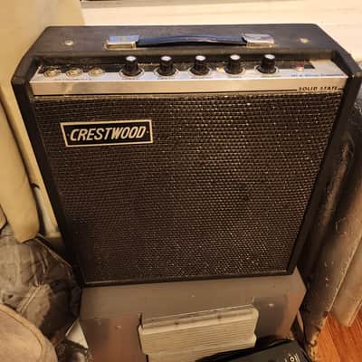 Crestwood Solid State Amp Unknown 60s/70s? - Black tolex image 1