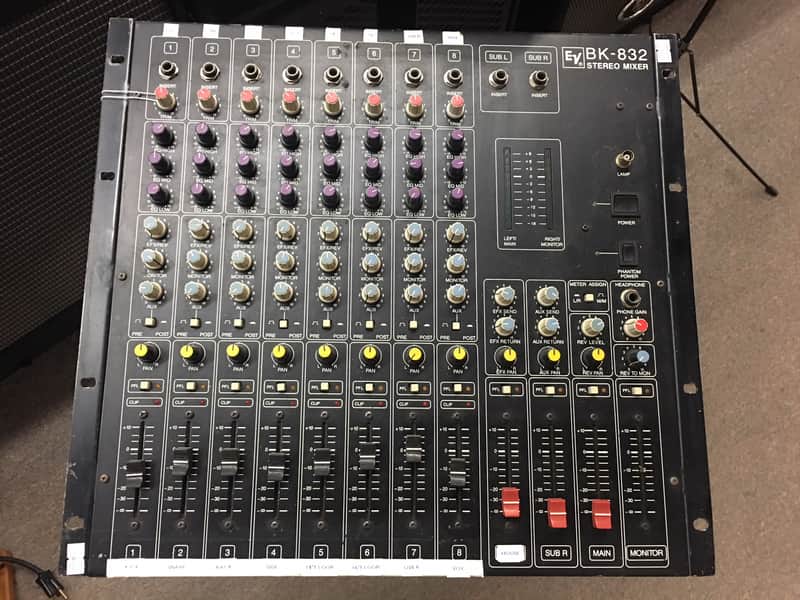 EV BK-832 Electro Voice 8 Channel Sound Board Stereo Mixer Vintage image 1