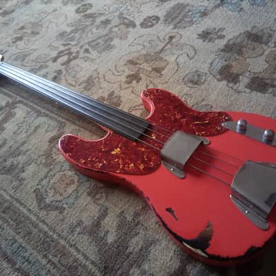 Fender Precision Bass 2001 - Fiesta Red over Sunburst image 1