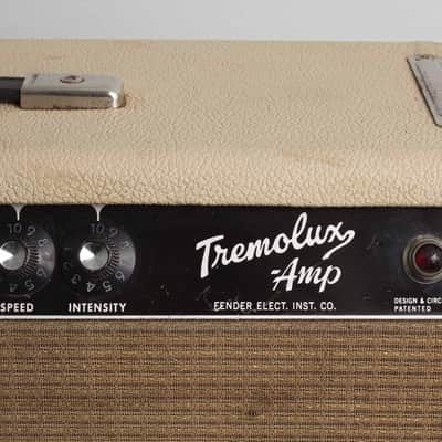 Fender Tremolux AA763 w/Larry Rodgers Reproduction 2x10 Cabinet Piggyback Tube Amplifier (1964), ser. #A01599. image 14