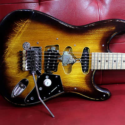 Palermo PG3 Guitar EVH Van Halen Frankenstein Pickup Floyd Rose Tobacco Burst W/ Case NEW image 1