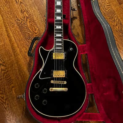 1980 Gibson Les Paul Custom Black Lefty / Left Handed - Great weight & monster tone image 1