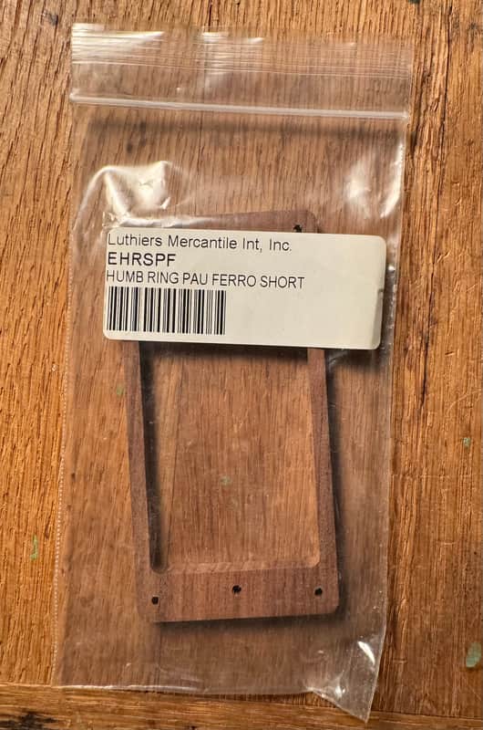 Luthiers Merchantile EHRSPF - NOS - Pau Ferro Short Humbucker Pickup Ring image 1