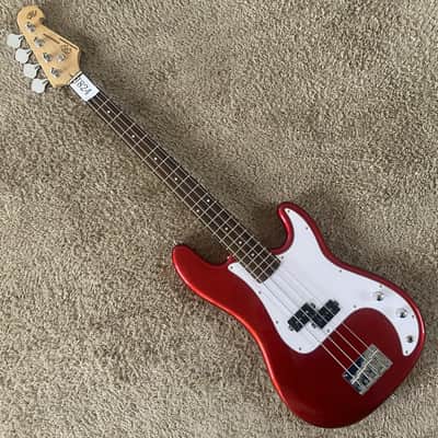 Red SX 4 String Precision Bass Style, Basswood Body with Maple Neck, Rosewood Fingerboard image 4