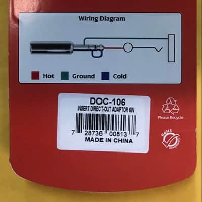 Hosa DOC-106 Insert Direct-out Adapter image 3