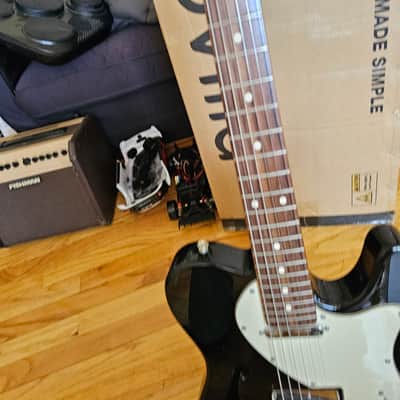 Squier Affinity Telecaster black with white pickguard image 4