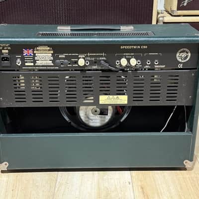 Trace Elliot C50 Speed Twin Combo 1995 - killer combo in Green & Blue Tolex all NOS & never used. image 8