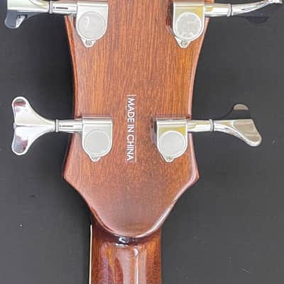 D'Angelico Premier Mott Grand Auditorium Cutaway Acoustic Bass with OHSC and Electronics 2010s - Vintage Sunburst image 7