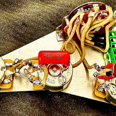 SSS, HSS, HSH, HHH Solderless Stratocaster Wiring Harness - Bourns Pots, 5 way Switch, Sprague Orange Drop Capacitor image 5
