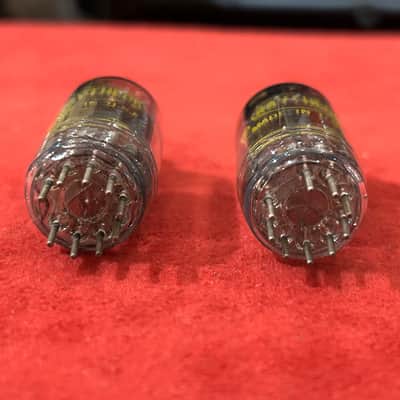 Raytheon 12AU7 Vintage Matching Pair Preamp Vacuum Tube 1970s - Clear Glass image 3