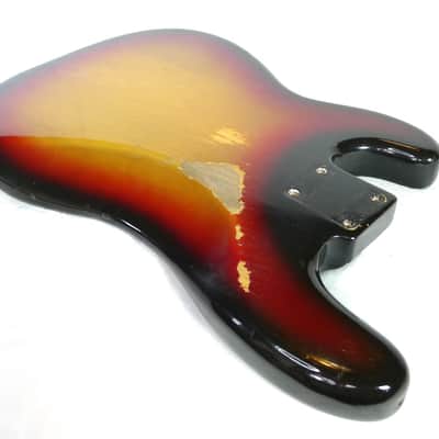 Vintage 1975 Fender P-P Precision Bass Double P-Bass Sunburst 4-Bolt Body mid-1970s image 8