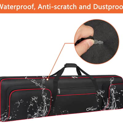 88 Key Keyboard Case Soft (Size: 53.5"x13.8"x6.8"), Padded Piano Case with Handle and Adjustable Shoulder Straps, Keyboard Gig Bag with 3 Pockets for Music Sheet Stand, Sustain Pedals, Cables image 4