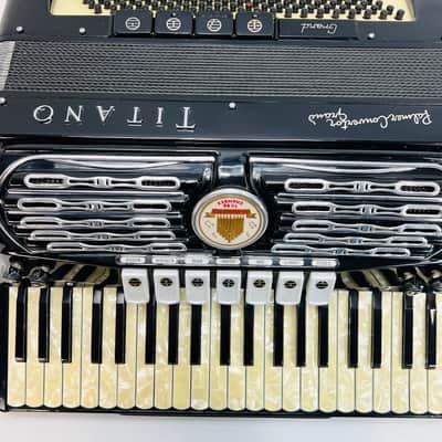 VTG Titano Palmer Converter Grand Piano Accordion Black LMH 41 Keys 120 Bass image 8