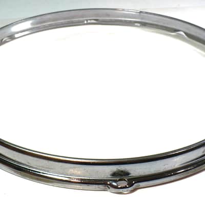 Slingerland 8 Lug 14"Chrome over Brass Stick-Saver Snare Drum Rim image 4
