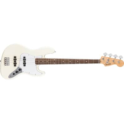 Fender Standard Jazz Bass, Laurel Fingerboard, White Pickguard, Olympic White image 3
