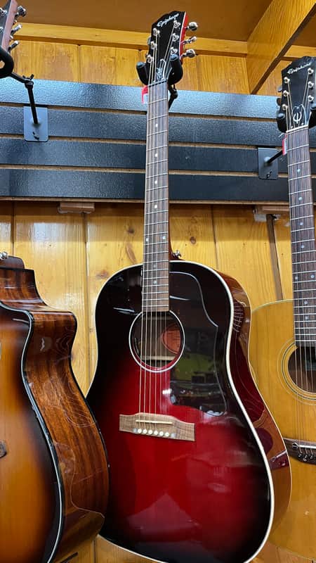 Epiphone Slash Signature J-45 Vermillion Burst With Hard Shell Case image 1