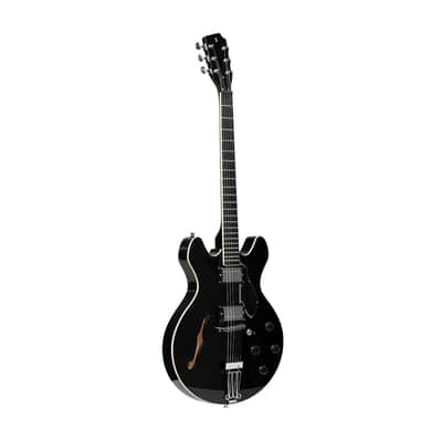 Stagg Silveray 533 Chambered Maple Body, Black image 2