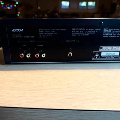 Adcom GCD-600 5-disc CD Changer Player + DAC NEAR MINT FRESH SERVICE REMOTE WOW! image 10