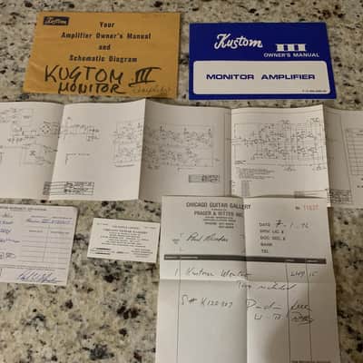 Kustom Monitor Amp Owners Manual & More 70’s image 2