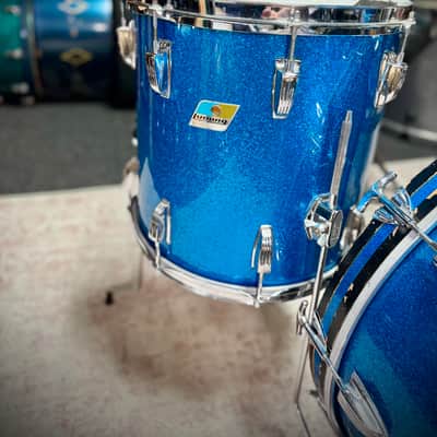 Ludwig Vintage Drum Set  1969 - Blue Sparkle image 3