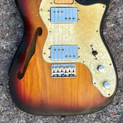 Fender Telecaster Thinline 1972 - Sunburst - Maple fingerboard image 3