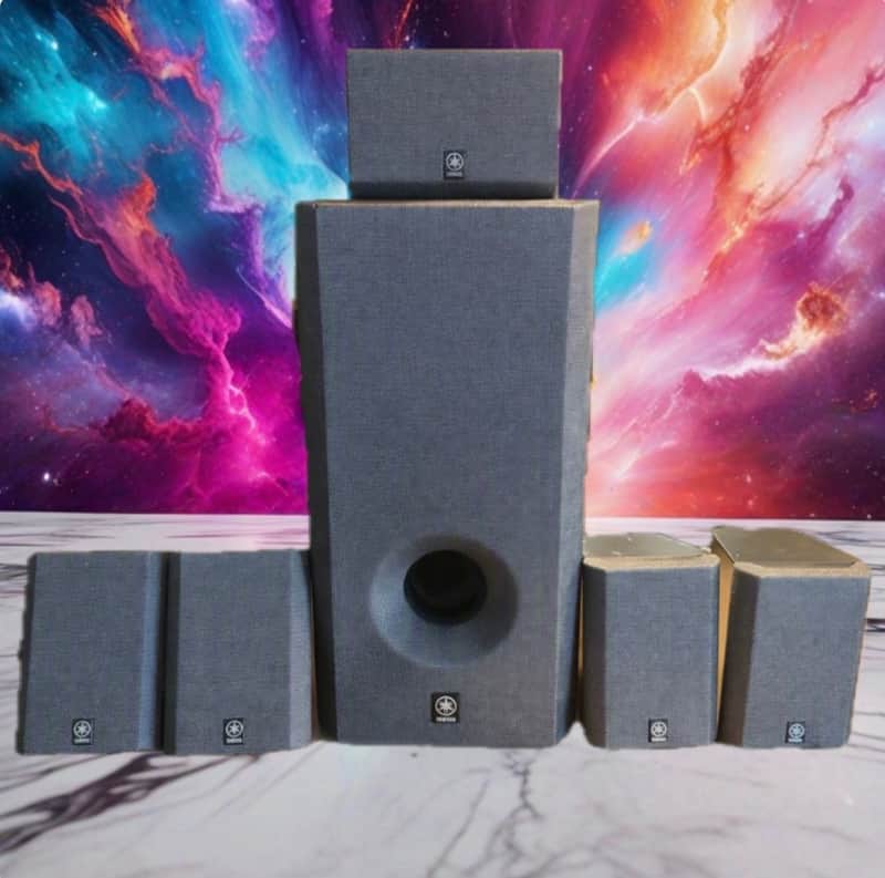 Yamaha SW-P201 Subwoofer + 5 Satellite Speakers NX-C220 Working Well 🔥🎶 image 1