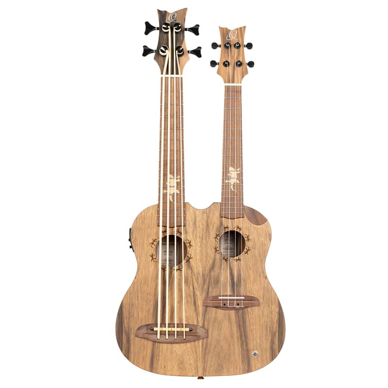 Ortega Custom Built Series HYDRA-BSTE Double Neck Tenor / Bass Ukulele image 1
