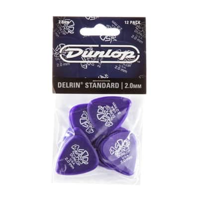 Immagine Dunlop Delrin 500 Guitar Pick Player Pack (12 Pack) - 2.0mm - 1