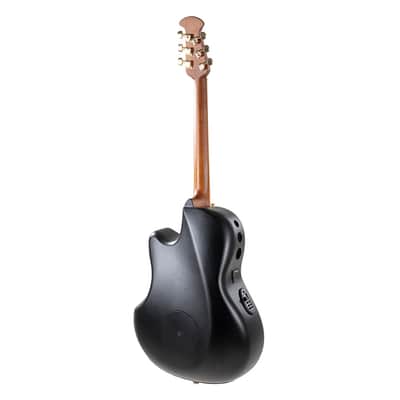 Ovation Celebrity Deluxe CDX40-5-G Cutaway A/E Guitar - Black - Open Box image 8