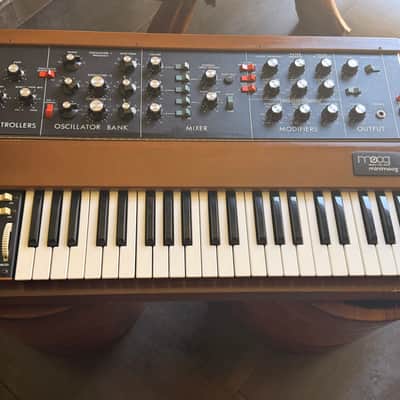 Moog Minimoog Model D 44-Key Monophonic Synthesizer 1971 - 1982 - Black / Wood image 4