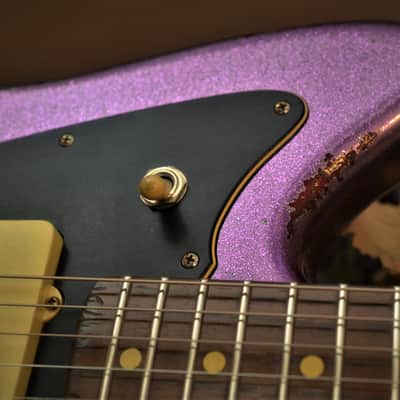 American Fender Jazzmaster Limited Edition Custom Heavy Relic Nitro Purple Sparkle image 20