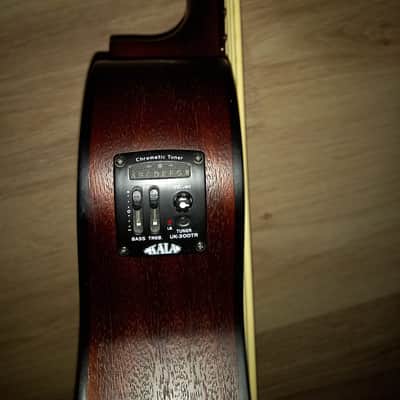 Kala RMBL-FS U-Bass Rumbler Fretted Acoustic Electric Ukulele Bass 2010s - Satin Brown image 5