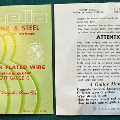 La Bella No.  710-12 Silk & Steel Guitar 12 String Guitar Set, Light Gauge G, Silver Plated Wire 1967 - Silver image 4