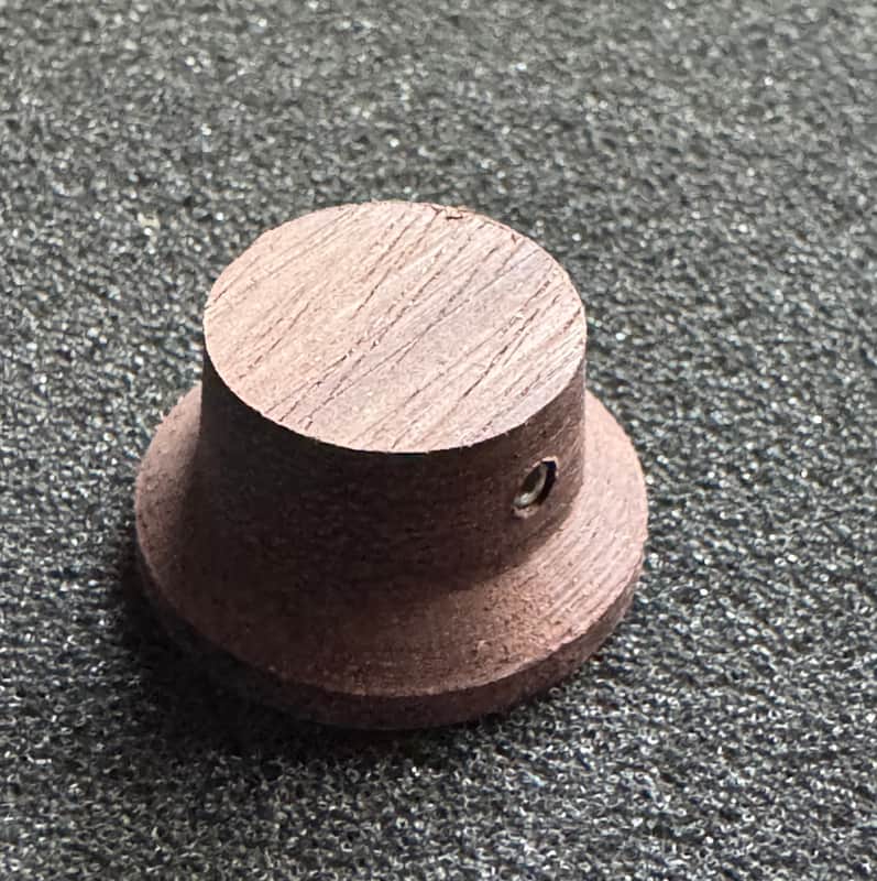 Guilford Indian Rosewood Skirted Base Volume/Tone potentiometer knob - 1.5mm set Screw / 6mm shaft image 1