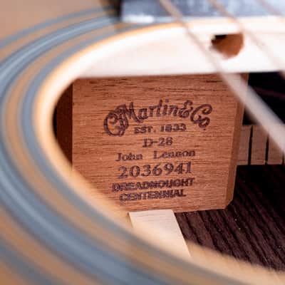 2016 Martin D-28 John Lennon Limited Edition Dreadnought Acoustic Guitar w/ Case, Tags image 7