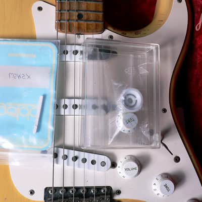 1954 / 1955 Fender Stratocaster with Maple Fretboard Blonde Refin image 5