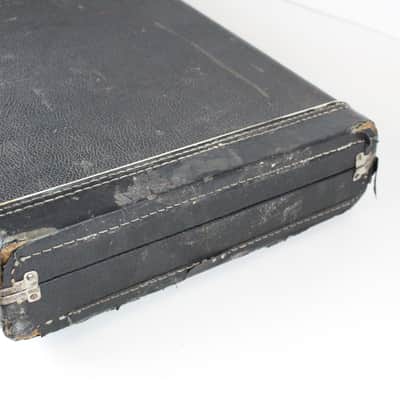 1975-1976 Black Fender Jazz Bass Precision Telecaster BASS Hardshell CASE Red Interior 1970's 1977 1978 1979 image 4