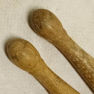 Ludwig 2x Drum Sticks 2S Model Classic Script Logo Vintage60s Thick/Fat Wood-Tip image 3
