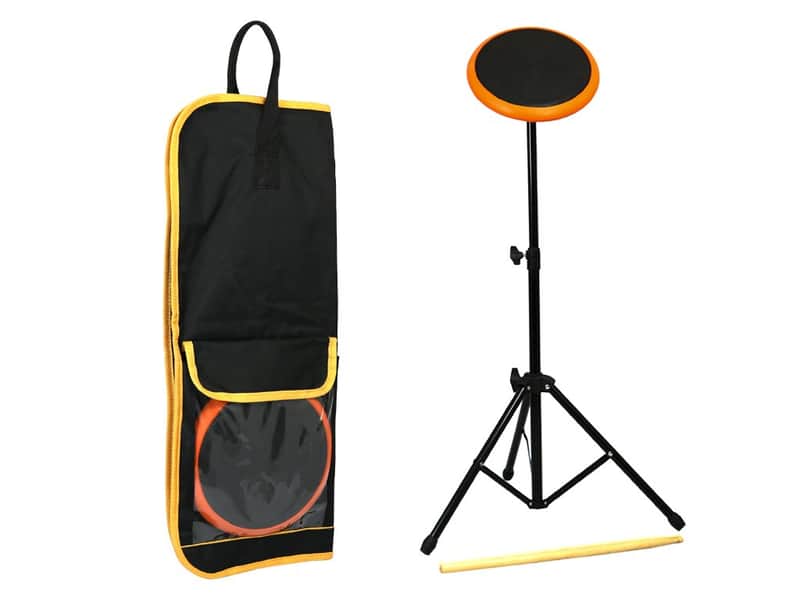 D'Luca Drum Practice Pad 8 Inch with Adjustable Stand, Sticks and Gig Bag image 1