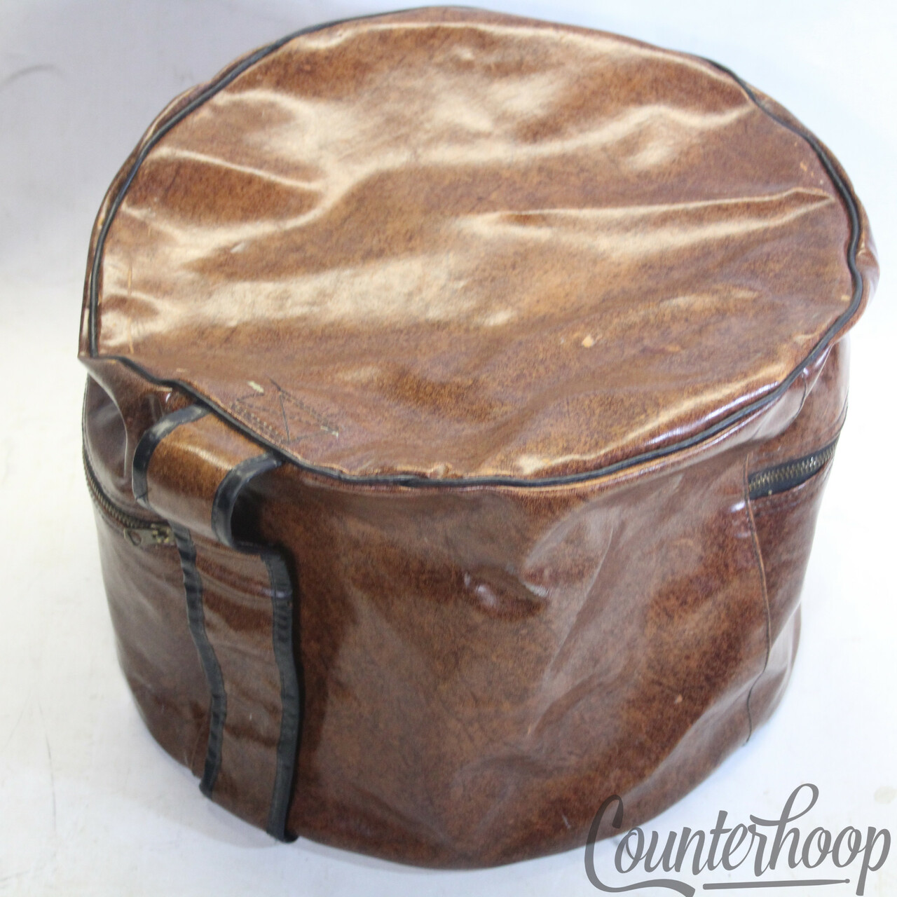 Rogers Naugahyde Leather 9x13"Tom Drum Bag Soft Case Vintage 60s-70s USA — main photograph