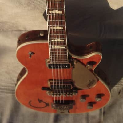 Immagine Gretsch ROUNDUP 6130 1955 - Orange "G" brand & All Western features Cactus & Cowboy Leather bound body - 3