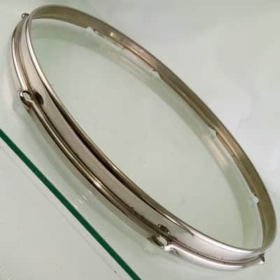 Slingerland 16" BRASS Stick-Saver Floor Tom Drum Batter Rim/Hoop NOB Nickel 8Lug image 4